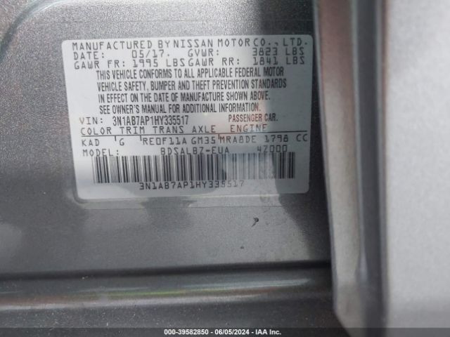 Photo 8 VIN: 3N1AB7AP1HY335517 - NISSAN SENTRA 