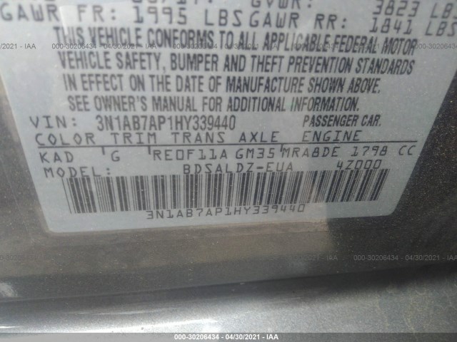 Photo 8 VIN: 3N1AB7AP1HY339440 - NISSAN SENTRA 