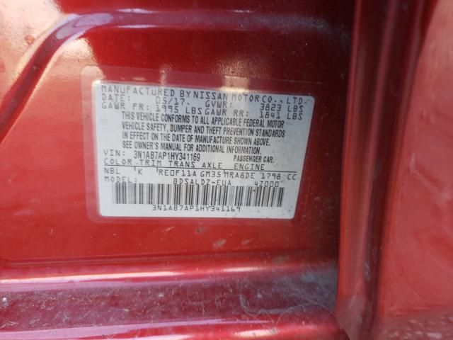 Photo 9 VIN: 3N1AB7AP1HY341169 - NISSAN SENTRA S 