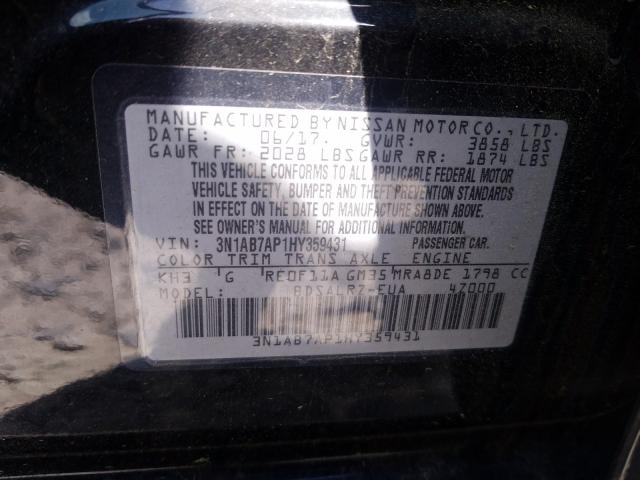 Photo 9 VIN: 3N1AB7AP1HY359431 - NISSAN SENTRA S 