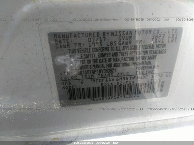 Photo 8 VIN: 3N1AB7AP1HY363821 - NISSAN SENTRA 