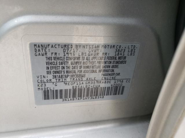 Photo 9 VIN: 3N1AB7AP1HY368548 - NISSAN SENTRA S 