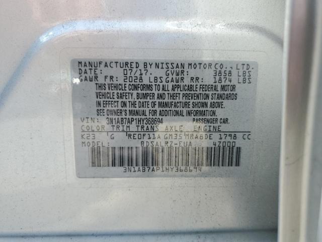 Photo 12 VIN: 3N1AB7AP1HY368694 - NISSAN SENTRA 