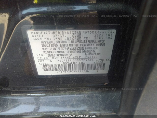 Photo 8 VIN: 3N1AB7AP1HY371756 - NISSAN SENTRA 