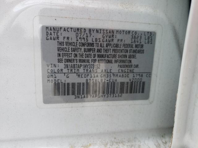 Photo 9 VIN: 3N1AB7AP1HY373152 - NISSAN SENTRA S 