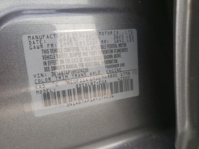 Photo 9 VIN: 3N1AB7AP1HY374236 - NISSAN SENTRA S 