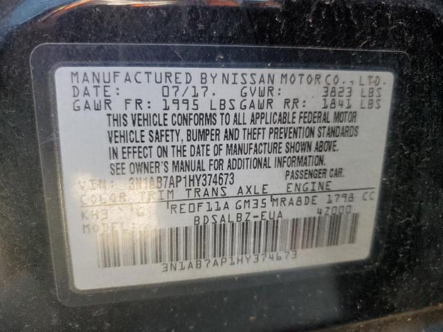 Photo 11 VIN: 3N1AB7AP1HY374673 - NISSAN SENTRA S 