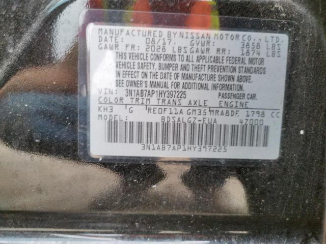 Photo 11 VIN: 3N1AB7AP1HY397225 - NISSAN SENTRA S 