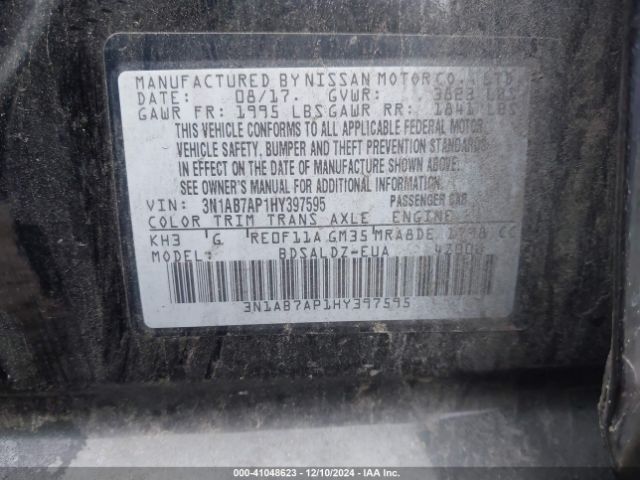 Photo 8 VIN: 3N1AB7AP1HY397595 - NISSAN SENTRA 