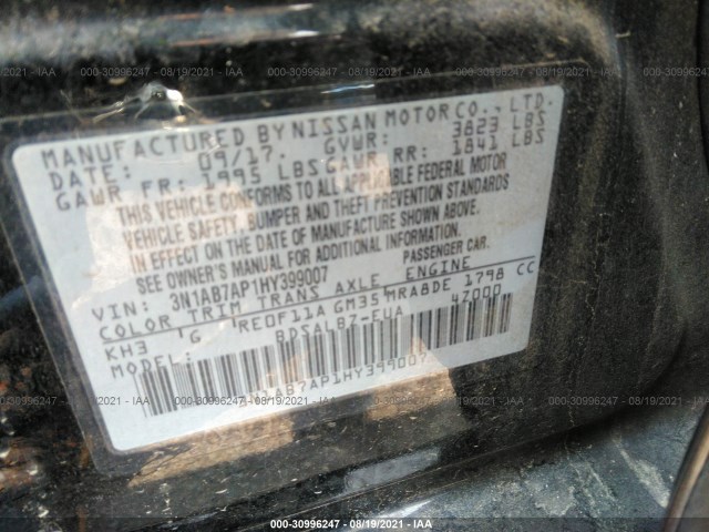 Photo 8 VIN: 3N1AB7AP1HY399007 - NISSAN SENTRA 