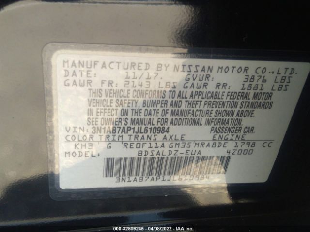 Photo 8 VIN: 3N1AB7AP1JL610984 - NISSAN SENTRA 