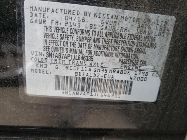 Photo 11 VIN: 3N1AB7AP1JL646335 - NISSAN SENTRA 