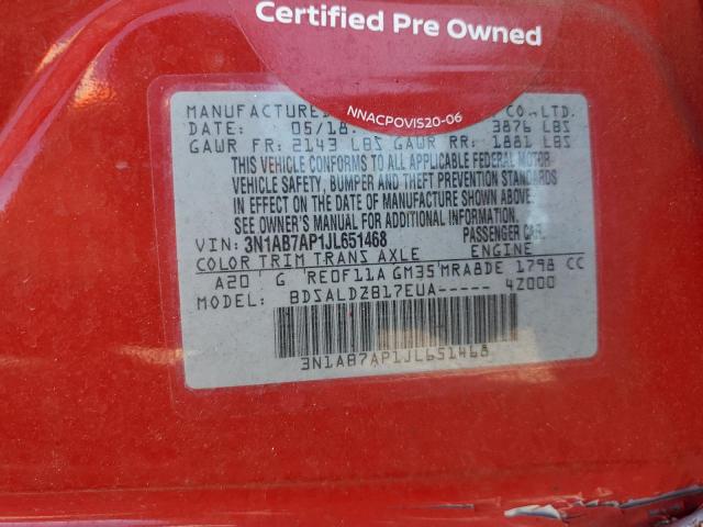 Photo 11 VIN: 3N1AB7AP1JL651468 - NISSAN SENTRA 