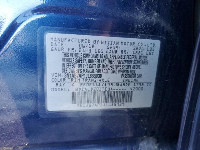 Photo 11 VIN: 3N1AB7AP1JL655939 - NISSAN SENTRA S 