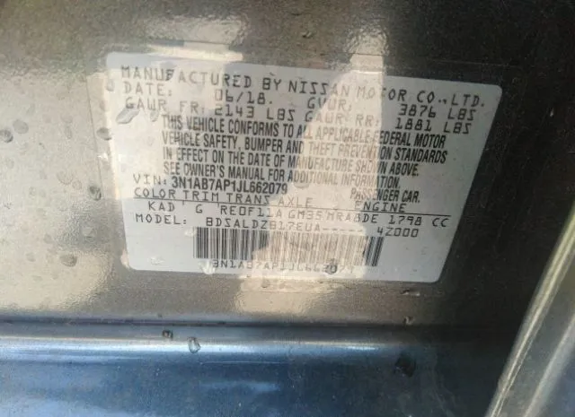 Photo 8 VIN: 3N1AB7AP1JL662079 - NISSAN SENTRA 