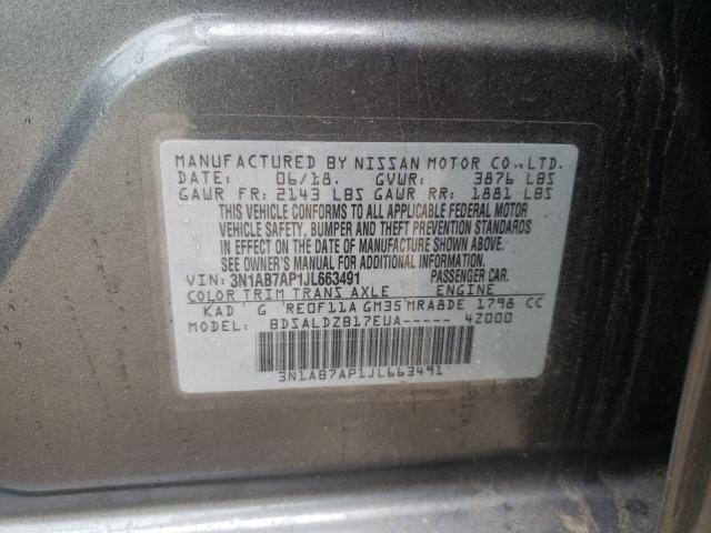 Photo 11 VIN: 3N1AB7AP1JL663491 - NISSAN SENTRA S 