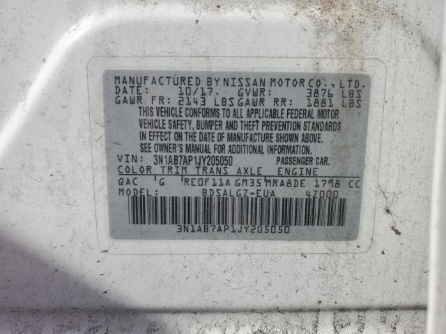 Photo 11 VIN: 3N1AB7AP1JY205050 - NISSAN SENTRA S 