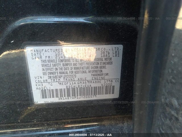 Photo 8 VIN: 3N1AB7AP1JY205579 - NISSAN SENTRA 