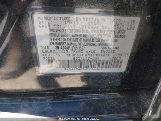 Photo 8 VIN: 3N1AB7AP1JY211527 - NISSAN SENTRA 