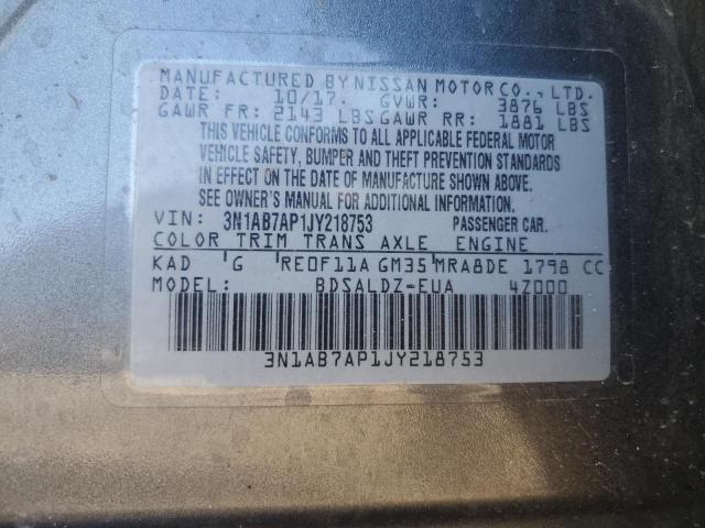 Photo 12 VIN: 3N1AB7AP1JY218753 - NISSAN SENTRA 