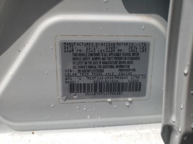 Photo 11 VIN: 3N1AB7AP1JY226884 - NISSAN SENTRA S 