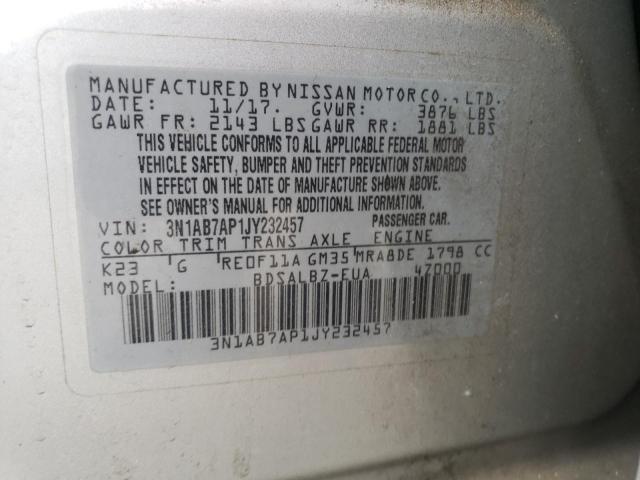 Photo 12 VIN: 3N1AB7AP1JY232457 - NISSAN SENTRA 