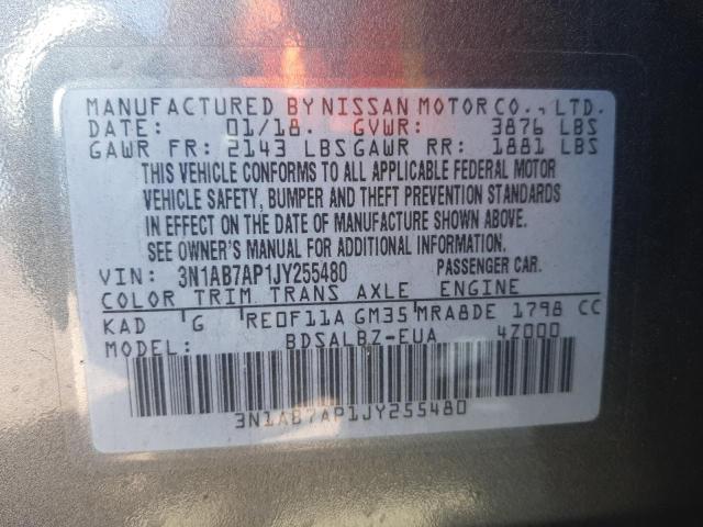 Photo 11 VIN: 3N1AB7AP1JY255480 - NISSAN SENTRA S 