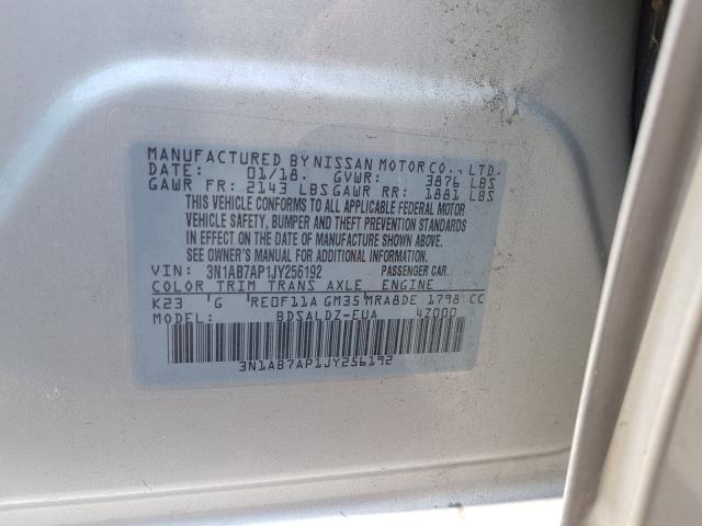 Photo 9 VIN: 3N1AB7AP1JY256192 - NISSAN SENTRA S 