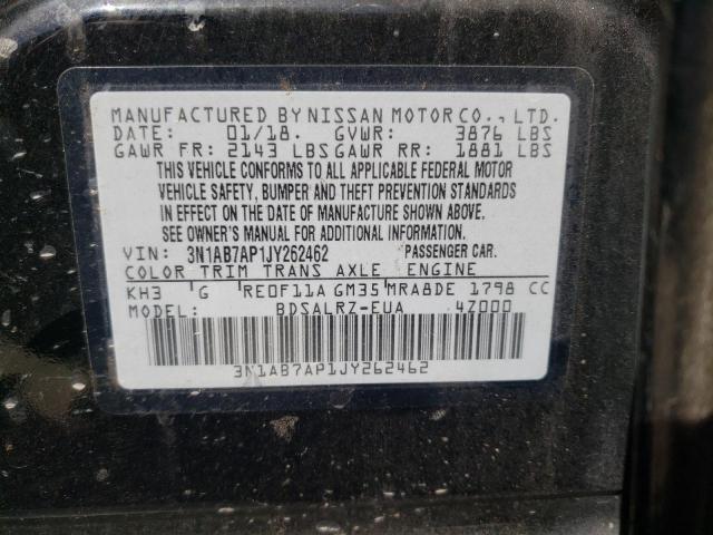 Photo 9 VIN: 3N1AB7AP1JY262462 - NISSAN SENTRA S 