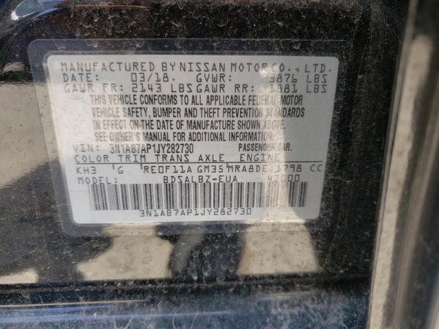 Photo 9 VIN: 3N1AB7AP1JY282730 - NISSAN SENTRA S 