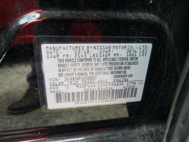 Photo 9 VIN: 3N1AB7AP1JY286857 - NISSAN SENTRA S 