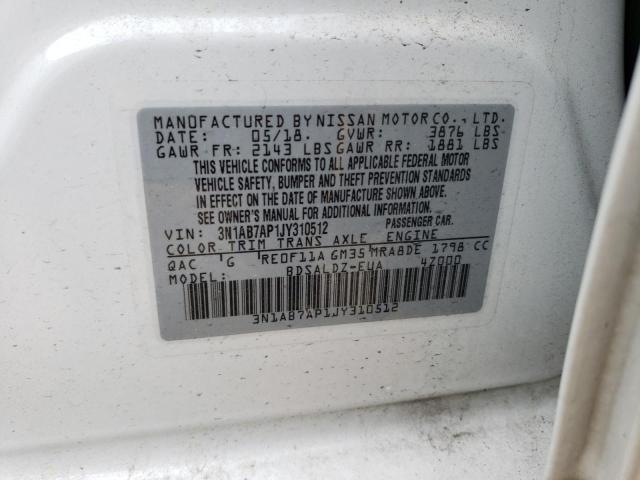 Photo 12 VIN: 3N1AB7AP1JY310512 - NISSAN SENTRA S 