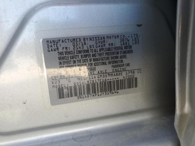 Photo 11 VIN: 3N1AB7AP1JY319646 - NISSAN SENTRA 