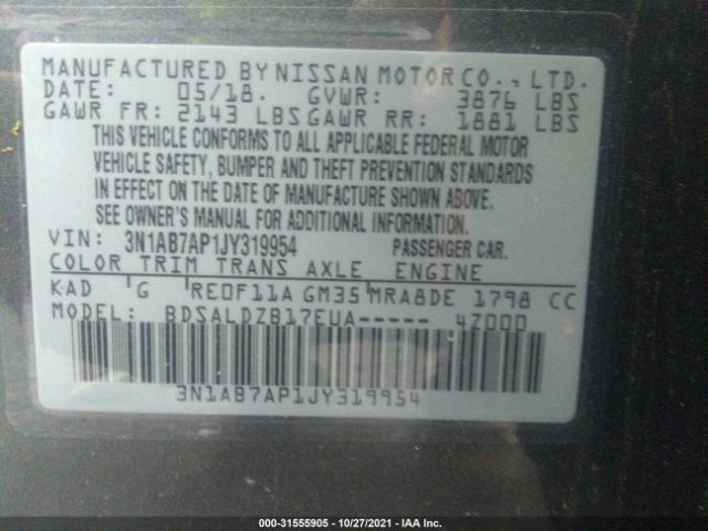 Photo 8 VIN: 3N1AB7AP1JY319954 - NISSAN SENTRA 