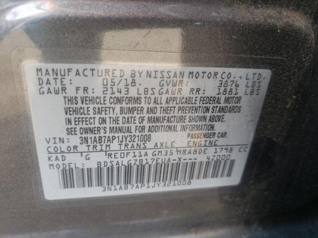 Photo 9 VIN: 3N1AB7AP1JY321008 - NISSAN SENTRA S 