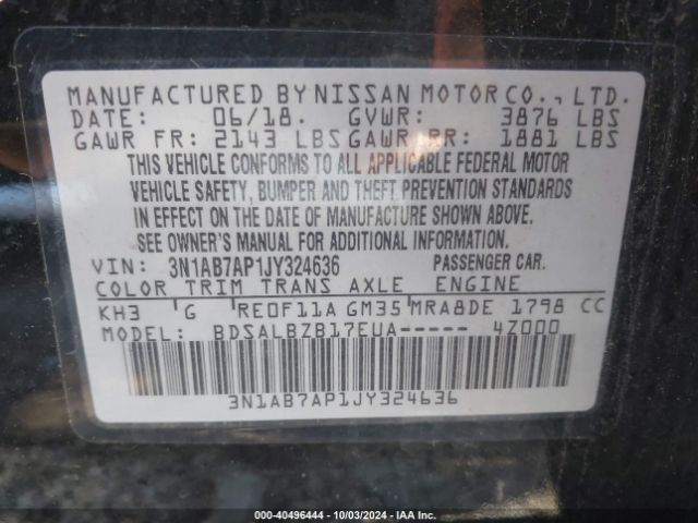 Photo 8 VIN: 3N1AB7AP1JY324636 - NISSAN SENTRA 