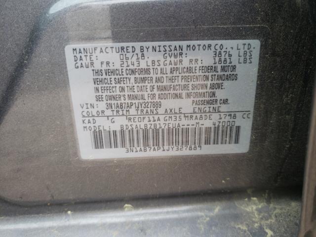 Photo 9 VIN: 3N1AB7AP1JY327889 - NISSAN SENTRA S 