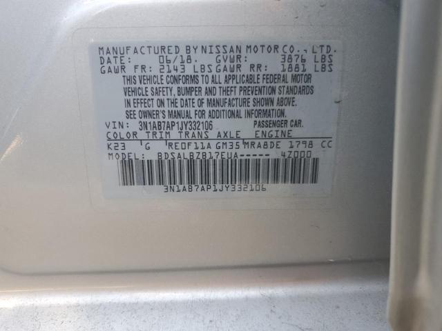 Photo 11 VIN: 3N1AB7AP1JY332106 - NISSAN SENTRA S 