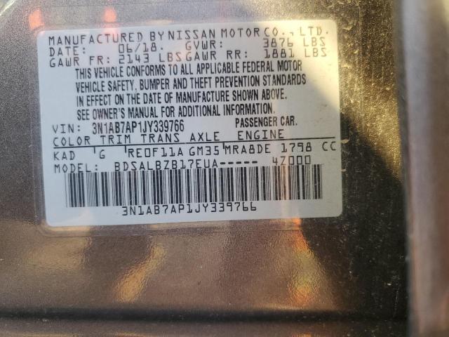 Photo 11 VIN: 3N1AB7AP1JY339766 - NISSAN SENTRA S 