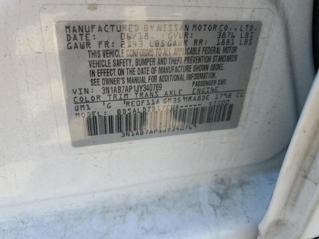 Photo 12 VIN: 3N1AB7AP1JY340769 - NISSAN SENTRA 