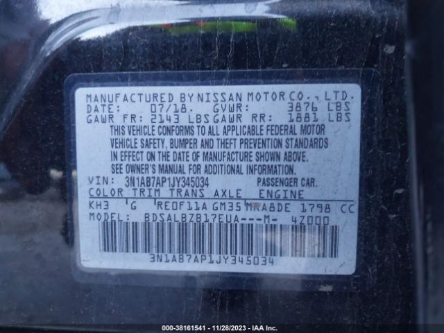 Photo 8 VIN: 3N1AB7AP1JY345034 - NISSAN SENTRA 