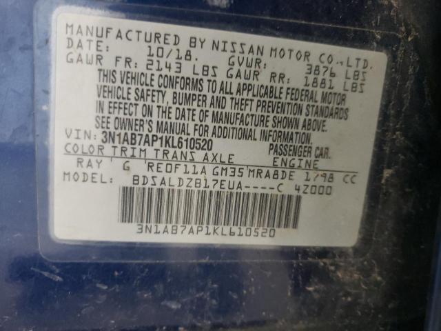 Photo 11 VIN: 3N1AB7AP1KL610520 - NISSAN SENTRA 