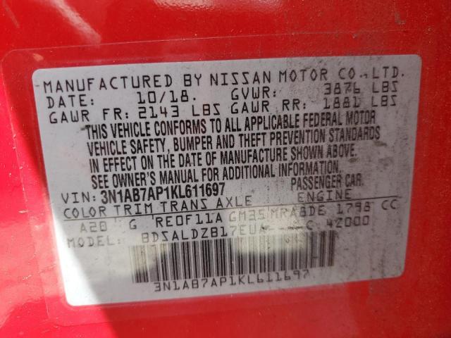 Photo 11 VIN: 3N1AB7AP1KL611697 - NISSAN SENTRA 