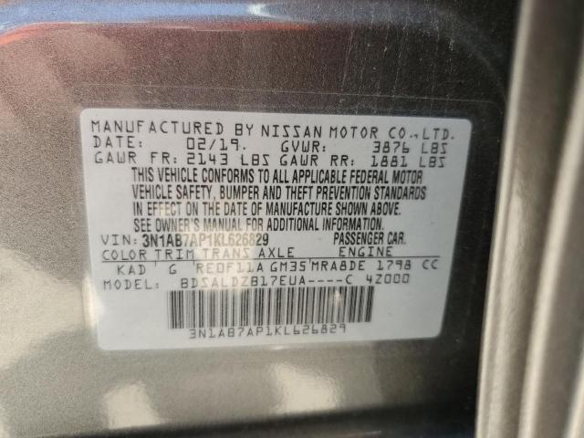 Photo 11 VIN: 3N1AB7AP1KL626829 - NISSAN SENTRA S 