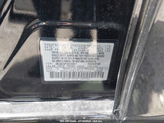 Photo 8 VIN: 3N1AB7AP1KY220911 - NISSAN SENTRA 