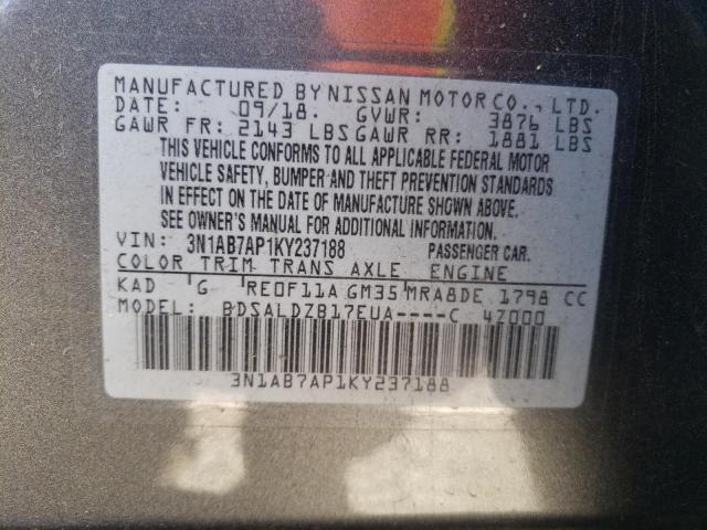 Photo 11 VIN: 3N1AB7AP1KY237188 - NISSAN SENTRA 