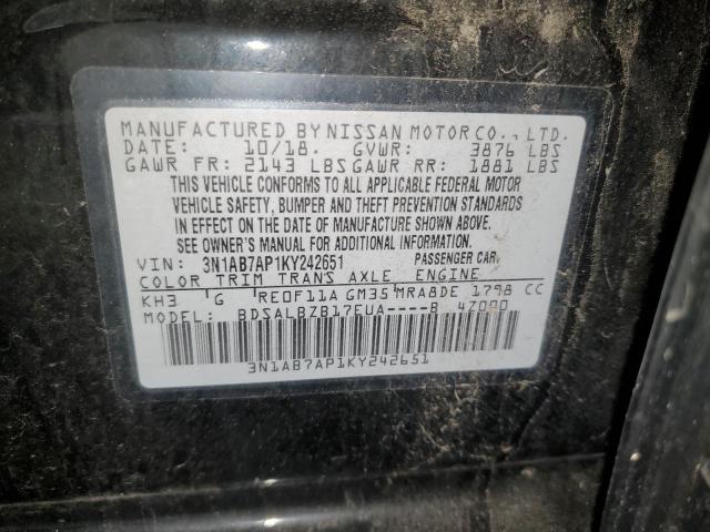 Photo 11 VIN: 3N1AB7AP1KY242651 - NISSAN SENTRA 