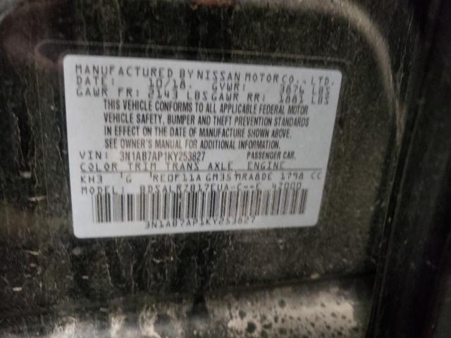 Photo 12 VIN: 3N1AB7AP1KY253827 - NISSAN SENTRA S 