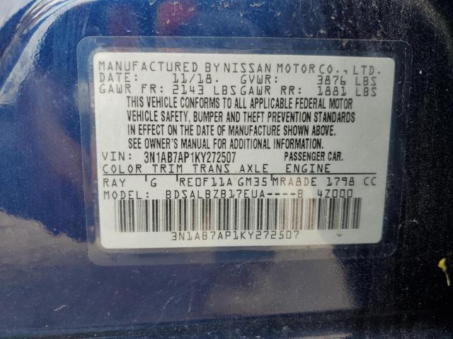 Photo 11 VIN: 3N1AB7AP1KY272507 - NISSAN SENTRA S 