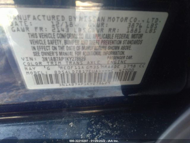 Photo 8 VIN: 3N1AB7AP1KY278629 - NISSAN SENTRA 